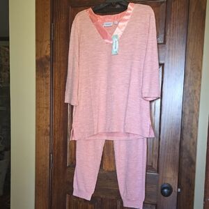 Elegant Coral Women's Pajama Set